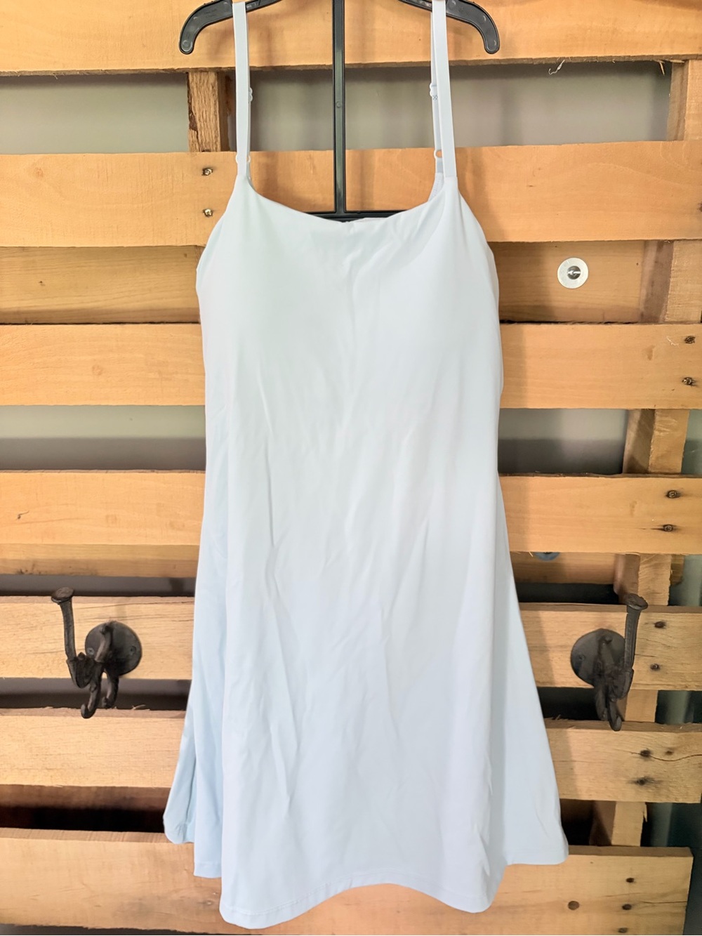Light Blue Active Dress Built-In Shorts & Shelf Bra Women's Small